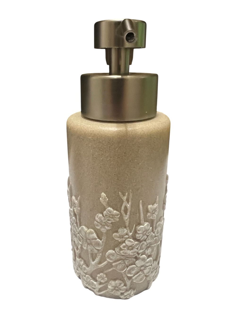 Fable Floral Embossed Cream Bathroom Accessory Set - Picture 4 of 4